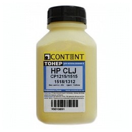 Тонер HP CLJ CP1215/1515/1518/1312/ Pro M251/M276, 45г., желтый, Content